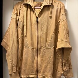 Free People women’s  Tan Hooded Jacket